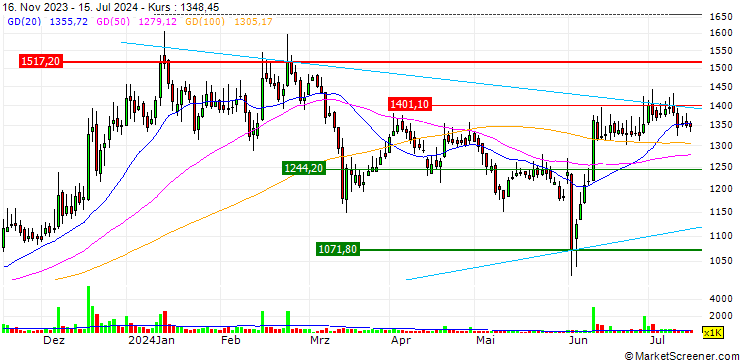Chart Reliance Industrial Infrastructure Limited
